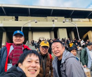 ラグビー慶早戦野球観戦